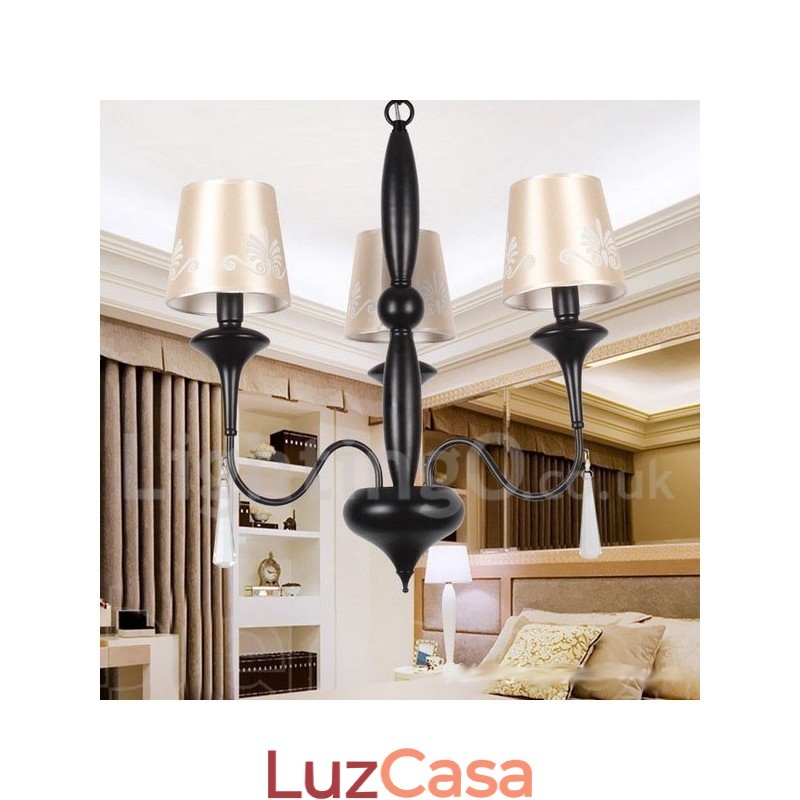 Lustre estilo vela estilo mediterrâneo de 3 luzes