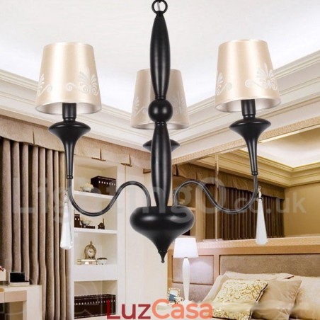 Lustre estilo vela estilo mediterrâneo de 3 luzes