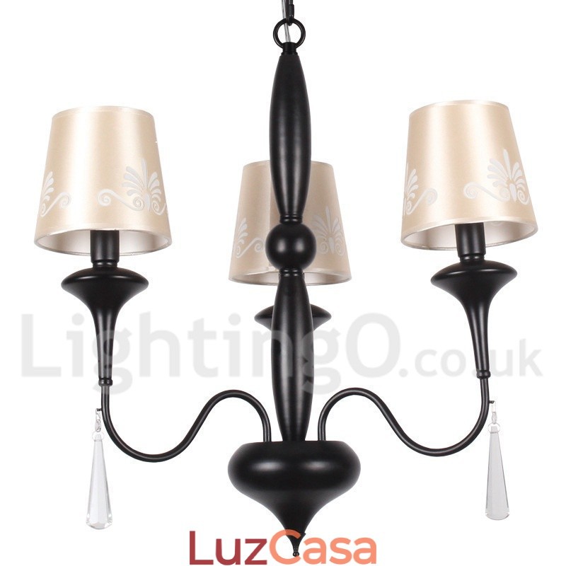 Lustre estilo vela estilo mediterrâneo de 3 luzes