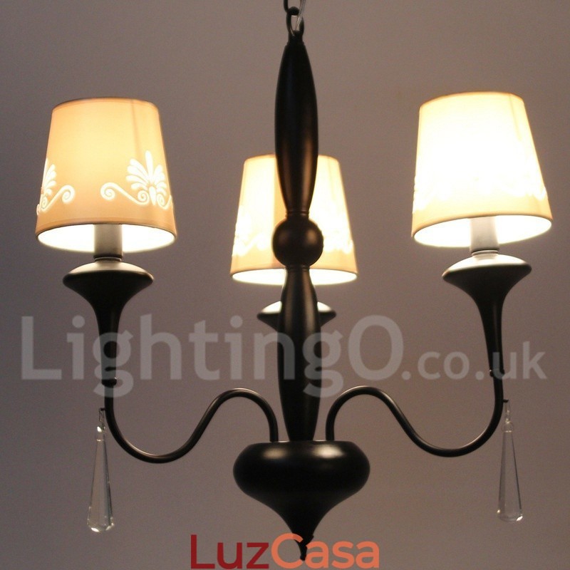 Lustre estilo vela estilo mediterrâneo de 3 luzes