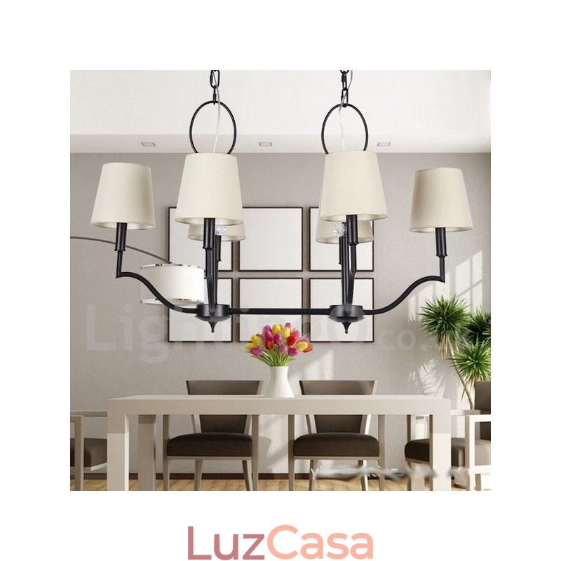 Lustre moderno e contemporâneo estilo vela de 6 luzes