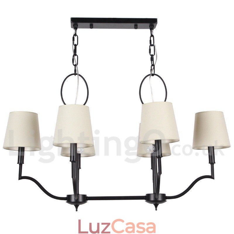 Lustre moderno e contemporâneo estilo vela de 6 luzes