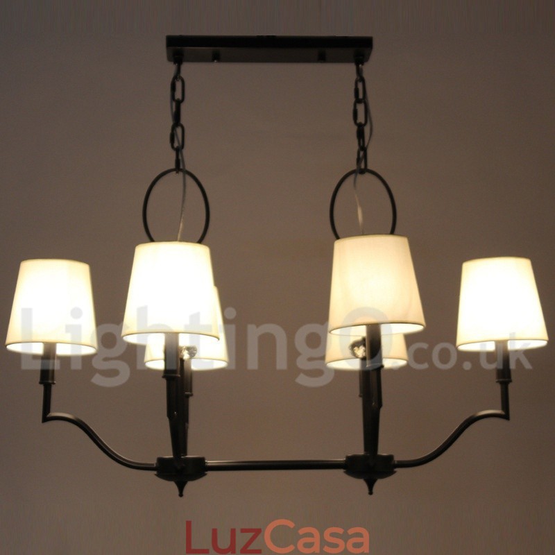 Lustre moderno e contemporâneo estilo vela de 6 luzes