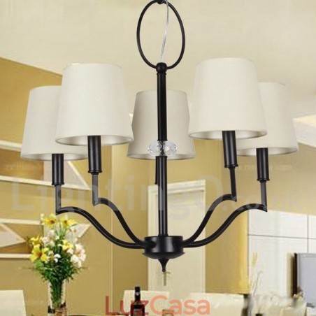 Lustre moderno e contemporâneo estilo vela de 5 luzes Lustre moderno e contemporâneo estilo vela de 5 luzes