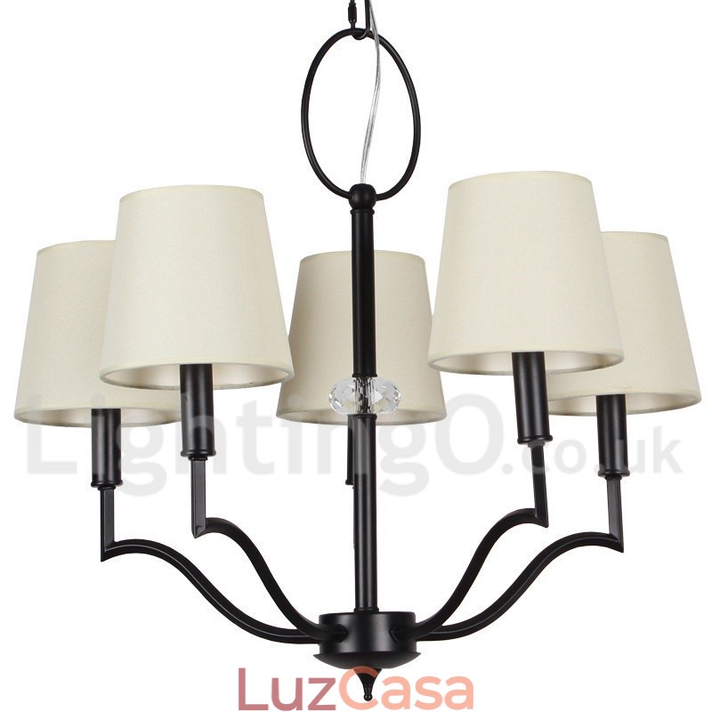Lustre moderno e contemporâneo estilo vela de 5 luzes