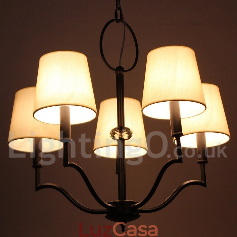 Lustre moderno e contemporâneo estilo vela de 5 luzes