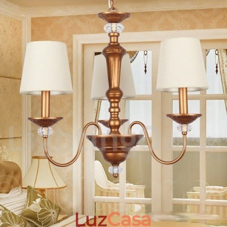 Lustre estilo vela retrô de 3 luzes Lustre estilo vela retrô de 3 luzes