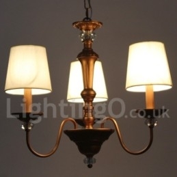 Lustre estilo vela retrô de 3 luzes