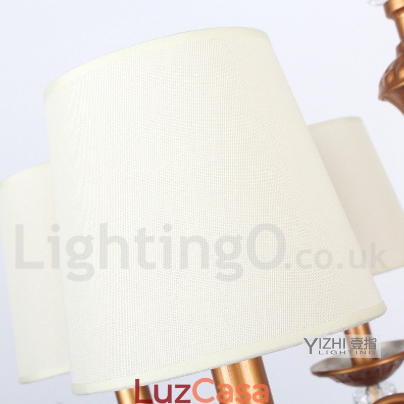 Lustre estilo vela retrô de 3 luzes