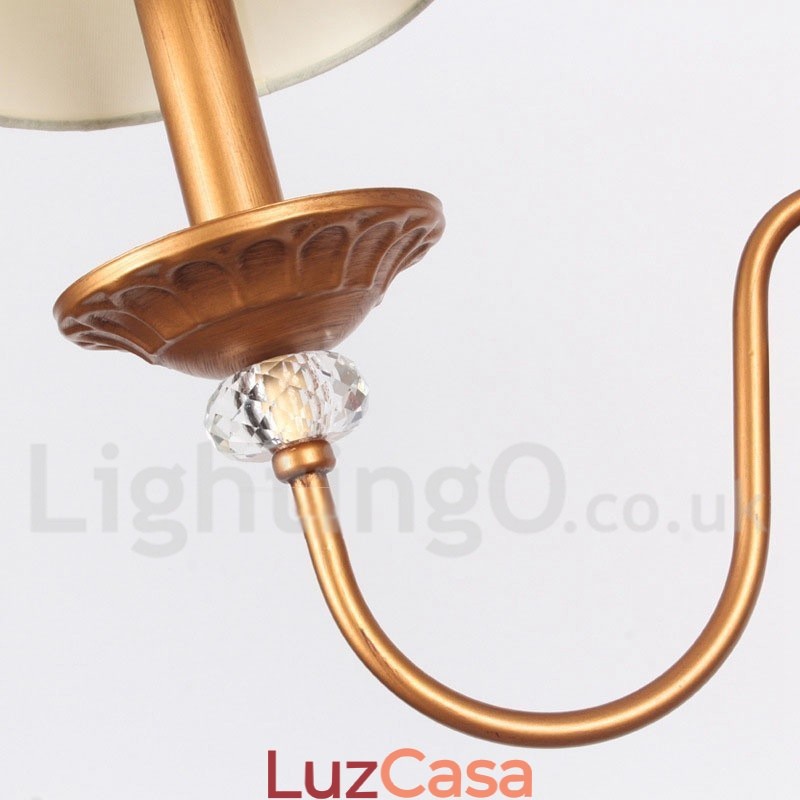 Lustre estilo vela retrô de 3 luzes