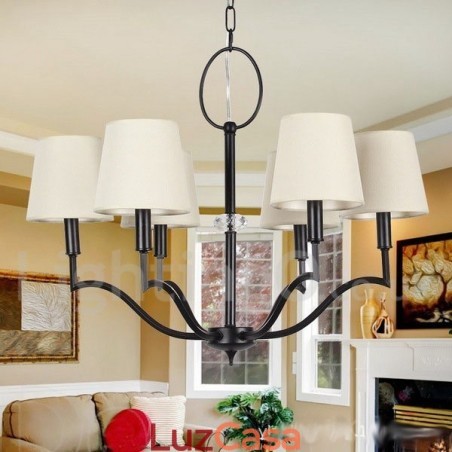 Lustre moderno e contemporâneo estilo vela de 6 luzes Lustre moderno e contemporâneo estilo vela de 6 luzes