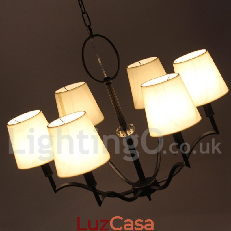 Lustre moderno e contemporâneo estilo vela de 6 luzes