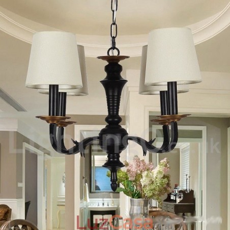 Lustre estilo vela retrô de 4 luzes Lustre estilo vela retrô de 4 luzes