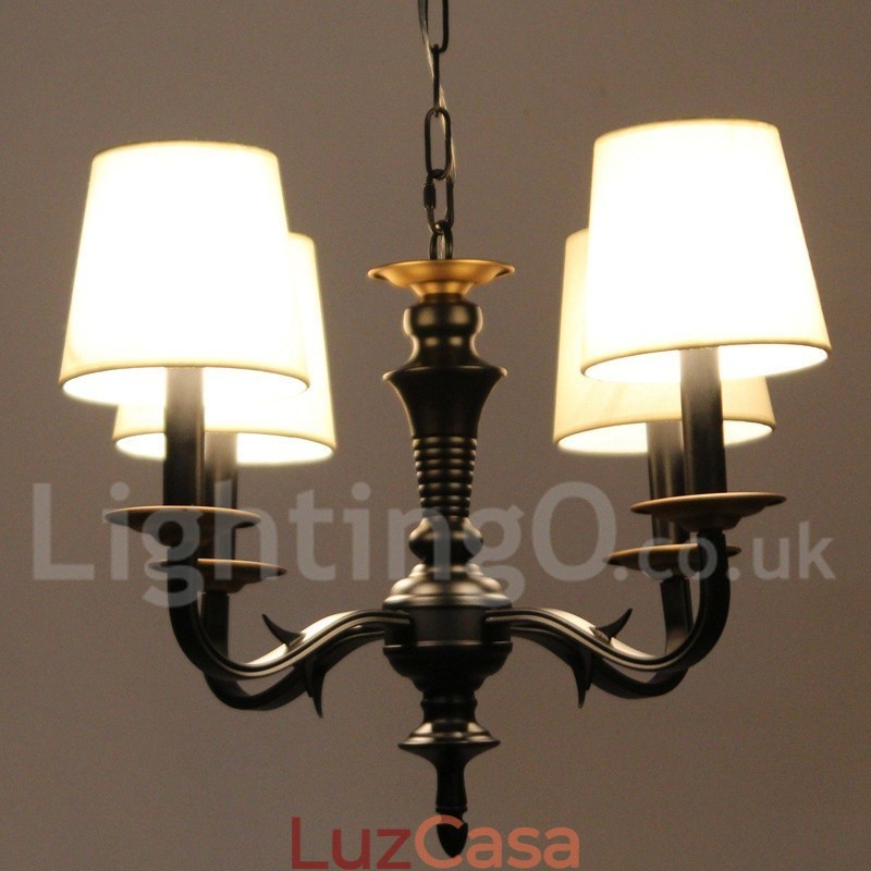 Lustre estilo vela retrô de 4 luzes