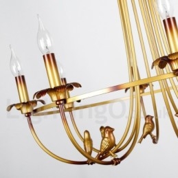 Lustre estilo vela retrô de 5 luzes