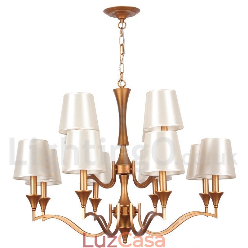 Lustre estilo vela estilo mediterrâneo de 12 luzes
