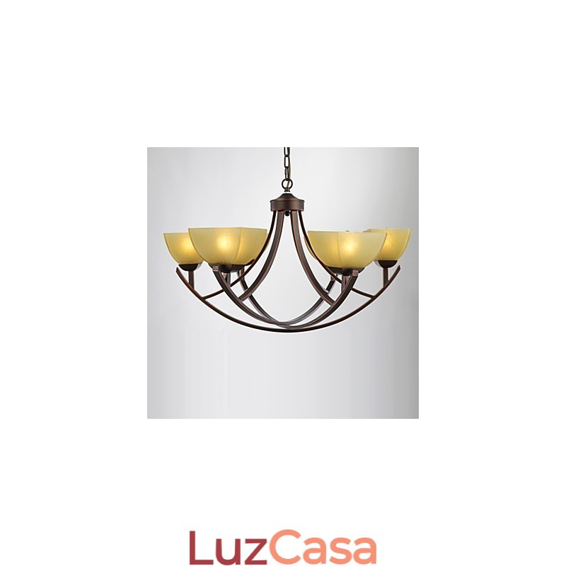 Lustre 6 Luzes Tradicional Clássico Vintage Metal