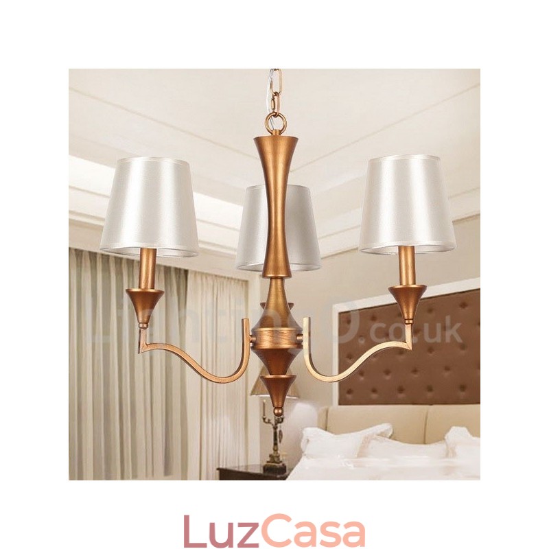 Lustre estilo vela estilo mediterrâneo de 3 luzes