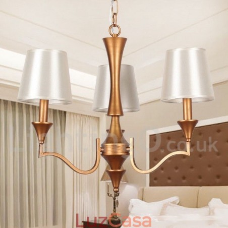 Lustre estilo vela estilo mediterrâneo de 3 luzes Lustre estilo vela estilo mediterrâneo de 3 luzes