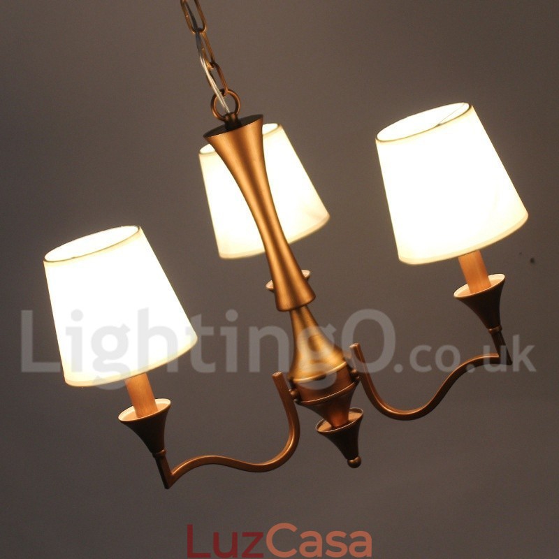 Lustre estilo vela estilo mediterrâneo de 3 luzes