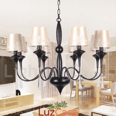 Lustre estilo vela de 8 luzes Lustre estilo vela de 8 luzes