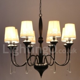 Lustre estilo vela de 8 luzes