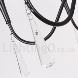 Lustre estilo vela de 8 luzes
