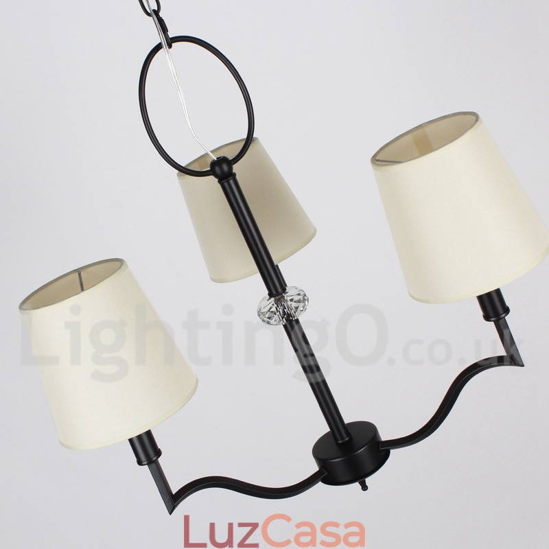 Lustre moderno e contemporâneo estilo vela de 3 luzes