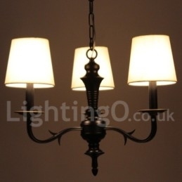 Lustre estilo vela retrô contemporâneo de 3 luzes