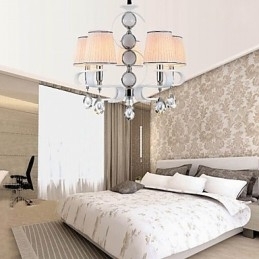 Lustre de tecido 5 luzes moderno minimalista lâmpada de alta qualidade