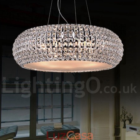 Moderno K9 Cristal Teto Pendente Luz Interior Lustre Tambor Iluminação Lâmpadas Luminárias Moderno K9 Cristal Teto Pendente Luz Interior Lustre Tambor Iluminação Lâmpadas Luminárias