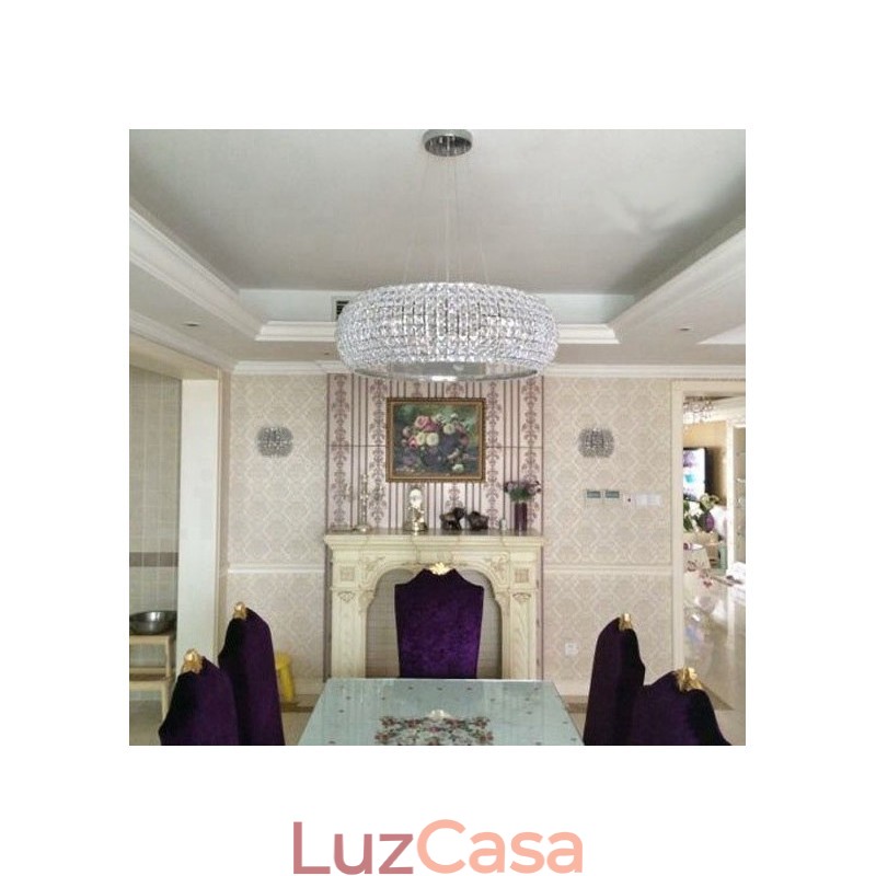 Moderno K9 Cristal Teto Pendente Luz Interior Lustre Tambor Iluminação Lâmpadas Luminárias