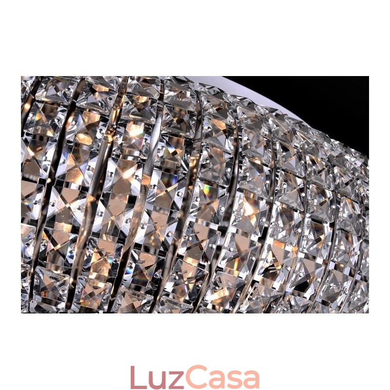 Moderno K9 Cristal Teto Pendente Luz Interior Lustre Tambor Iluminação Lâmpadas Luminárias