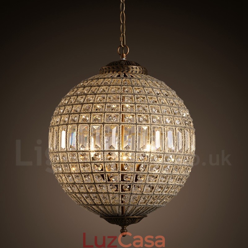 Globe Modern K9 Cristal Teto Pendente Luz Interior Lustre Tambor Iluminação Lâmpadas Luminárias