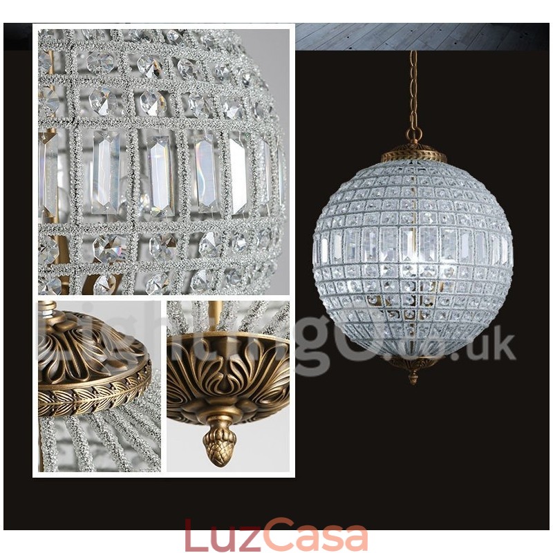 Globe Modern K9 Cristal Teto Pendente Luz Interior Lustre Tambor Iluminação Lâmpadas Luminárias