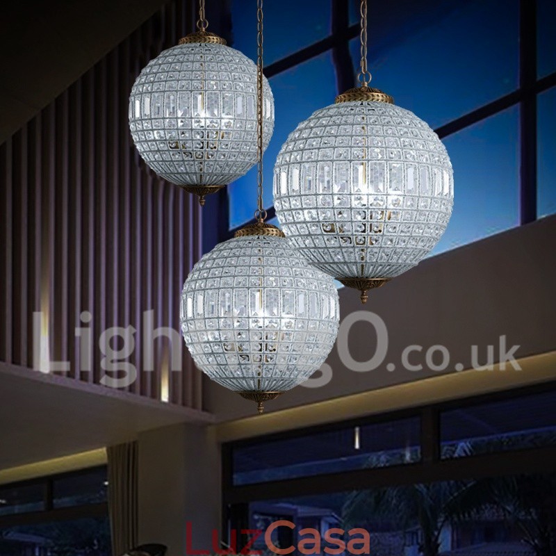 Globe Modern K9 Cristal Teto Pendente Luz Interior Lustre Tambor Iluminação Lâmpadas Luminárias