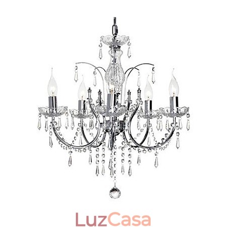 Lustre de Cristal Elegante com 5 Luzes Lustre de Cristal Elegante com 5 Luzes