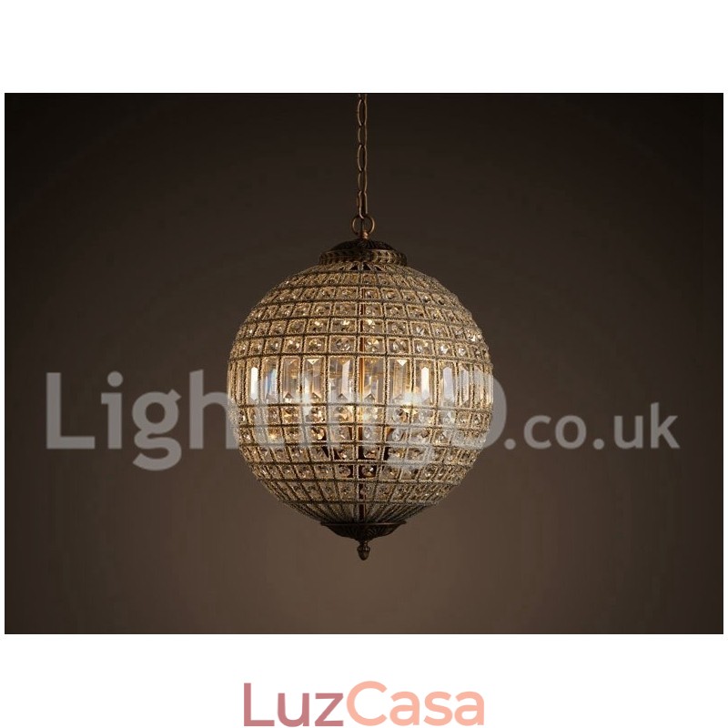 Globe Modern K9 Cristal Teto Pendente Luz Interior Lustre Tambor Iluminação Lâmpadas Luminárias