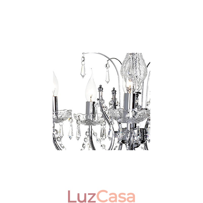 Lustre de Cristal Elegante com 5 Luzes