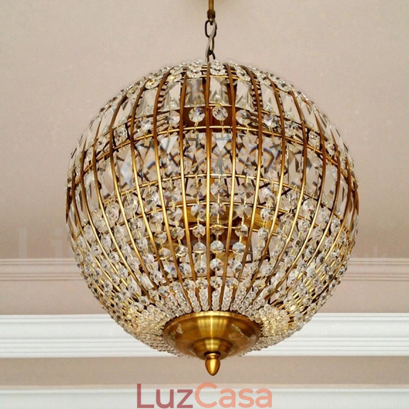 Globe Modern K9 Cristal Teto Pendente Luz Interior Lustre Iluminação Lâmpadas Luminárias