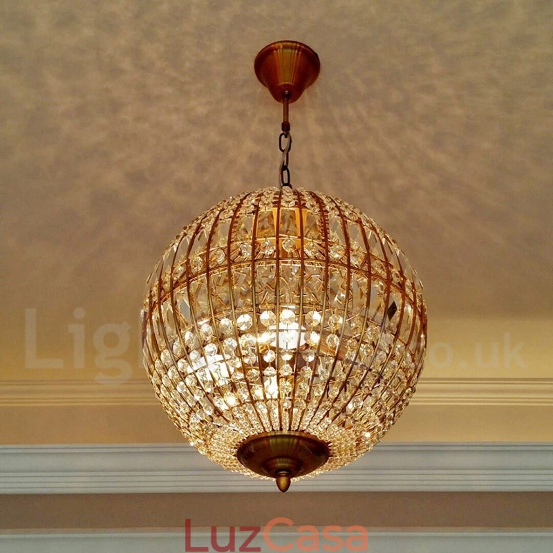 Globe Modern K9 Cristal Teto Pendente Luz Interior Lustre Iluminação Lâmpadas Luminárias