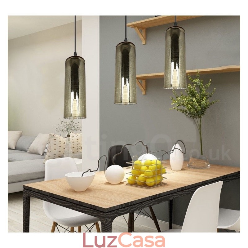 Luminária pendente de vidro europeia para sala de estar