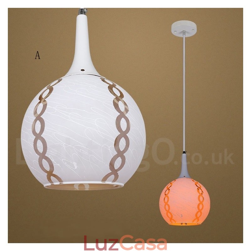 Luminária pendente de vidro moderna e contemporânea para sala de estar