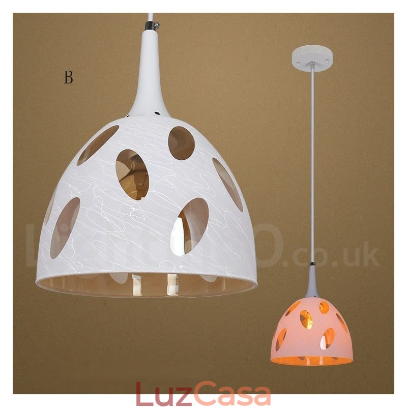 Luminária pendente de vidro moderna e contemporânea para sala de estar