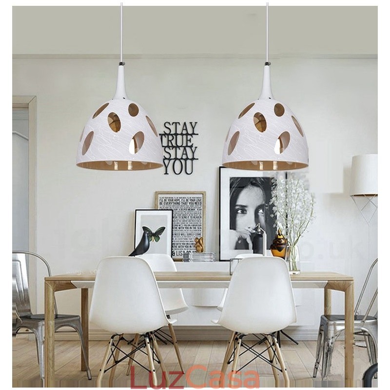 Luminária pendente de vidro moderna e contemporânea para sala de estar