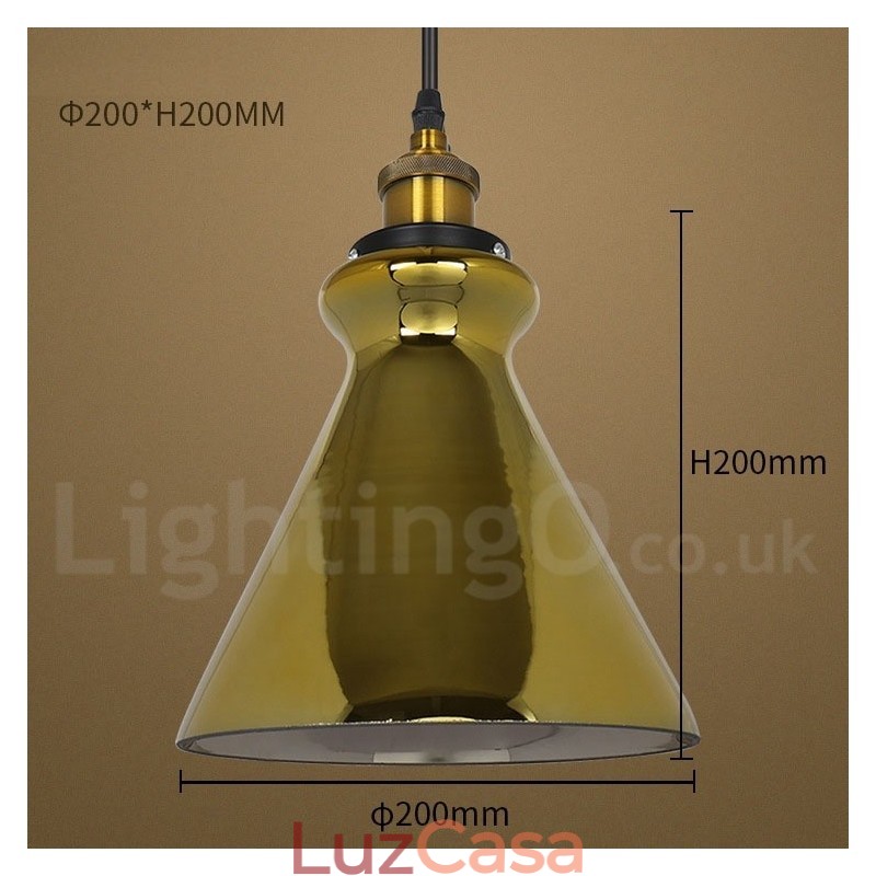 Luminária pendente de vidro europeia