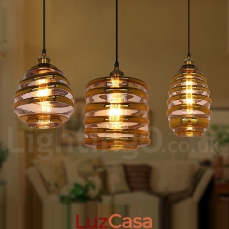 Luminária pendente de vidro europeia Cafe Lounge Luminária pendente Luminária pendente de vidro europeia Cafe Lounge Luminária pendente