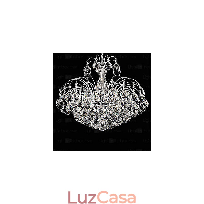 Pingente Luxo Moderno Cristal Sala de estar 3 Luzes Lustre