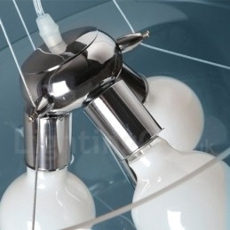 Luminária pendente de vidro contemporânea moderna com 3 luzes