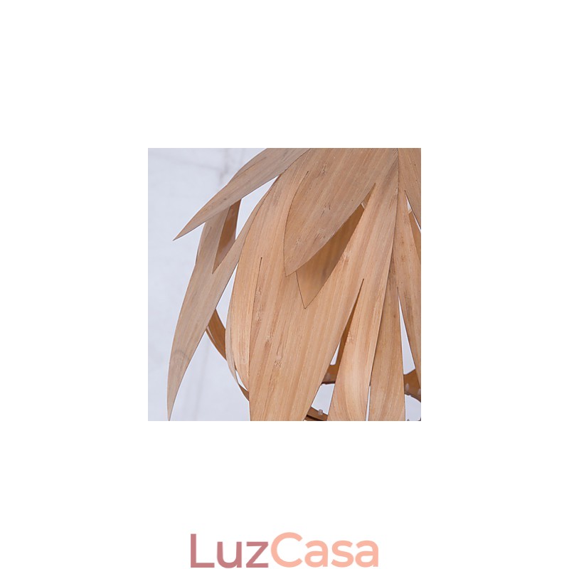 Lustre de bambu vintage criativo para casa com gaiola para pássaros